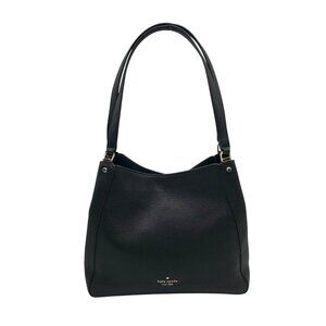 Kate Spade Black Pebbled Leather Triple Compartment Leila Shoulder Bag